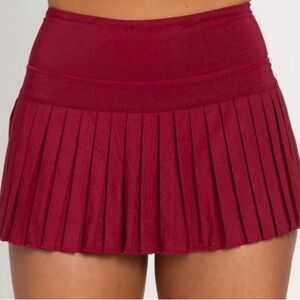 Burgundy Tennis Skirt